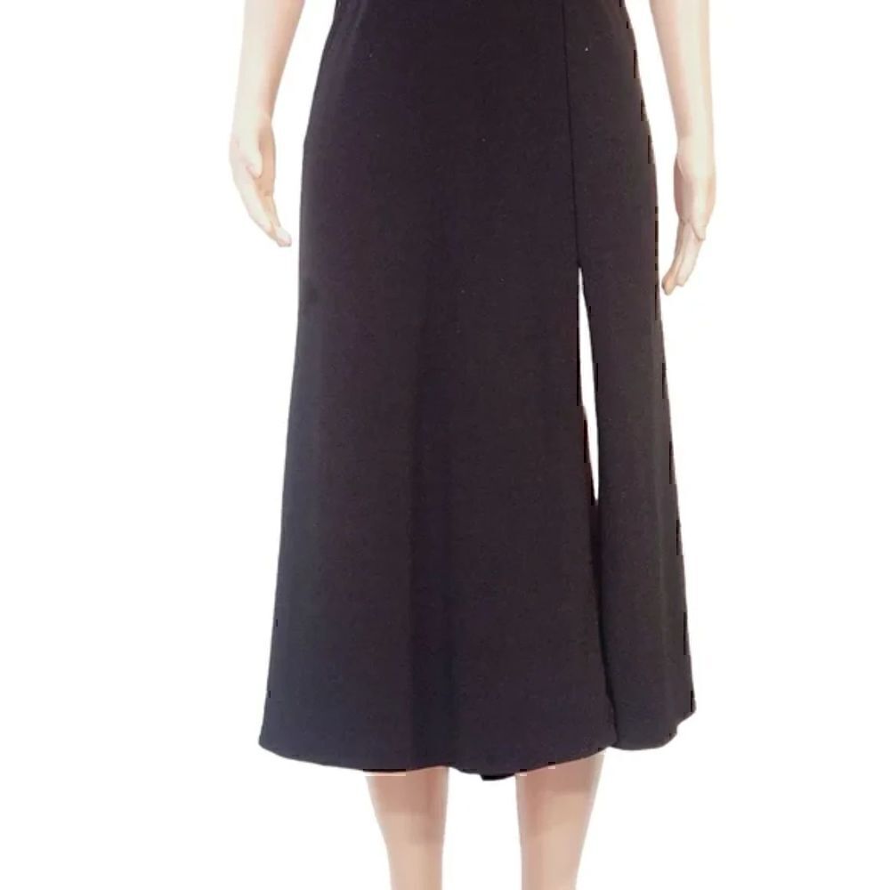 Morgan & Co. Womens Juniors Illusion Mesh Inset Evening Dress Black 3/4 - Picture 9 of 12